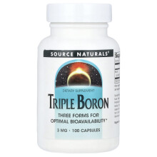 Source Naturals, Potrójny Bor, 3 mg, 100 kapsułek