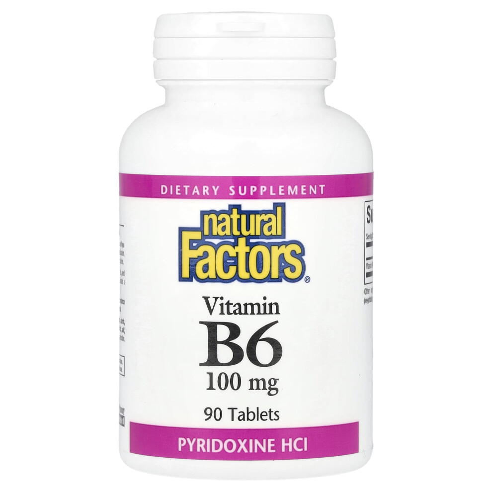 Natural Factors , Vitamin B6, 100 Mg, 90 Tablets