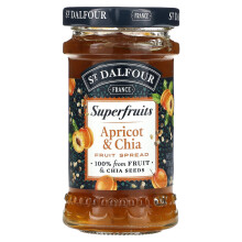 St. Dalfour, Supervruchten, Fruit Puree, Perzik & Chia, 6 oz (170 g)
