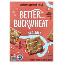 Better with Buckwheat, Beter met Veldboon, Veldboon Crackers, Zeezout, 4,25 oz (120 g)
