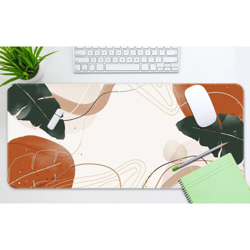 Mouse pad με πράσινα φύλλα Βοημίας 31,5x15,7 ίντσες 1