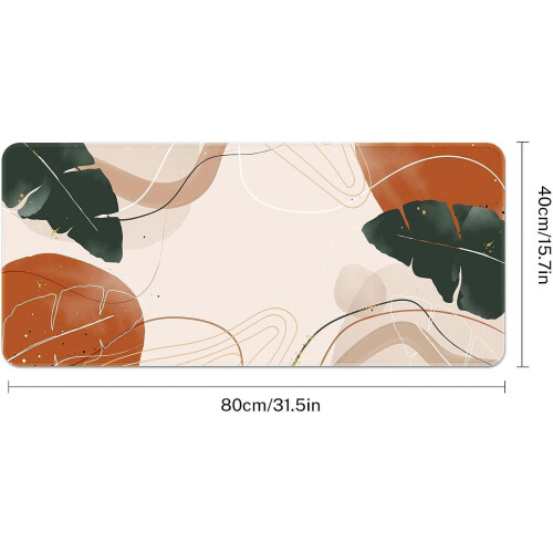Mouse pad με πράσινα φύλλα Βοημίας 31,5x15,7 ίντσες 2