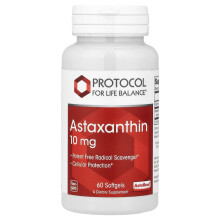 Protocol for Life Balance, Astaxantina, 10 mg, 60 Gelatinas Blandas