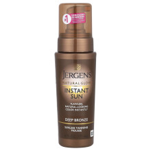 Jergens, Natural Glow, Soare Instantaneu, Mousse de Bronzare fără Soare, Deep Bronze, 6 fl oz (177 ml)