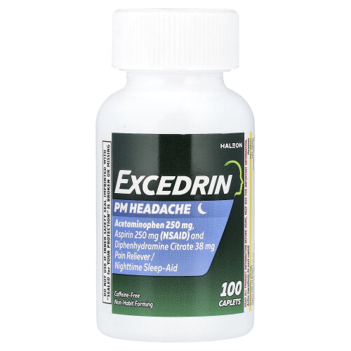 Excedrin, PM Hovedpine, 100 Kapsler