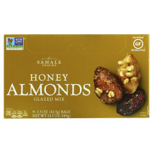 Sahale Snacks, Glazed Mix, Honingamandelen, 9 Verpakkingen, 1,5 oz (42,5 g) Elke
