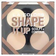 L.A. Colors, Sculpt + Contur, Palette de Contur 4-Culoare, CFP638 Shape It Up, 0,49 oz (14 g)