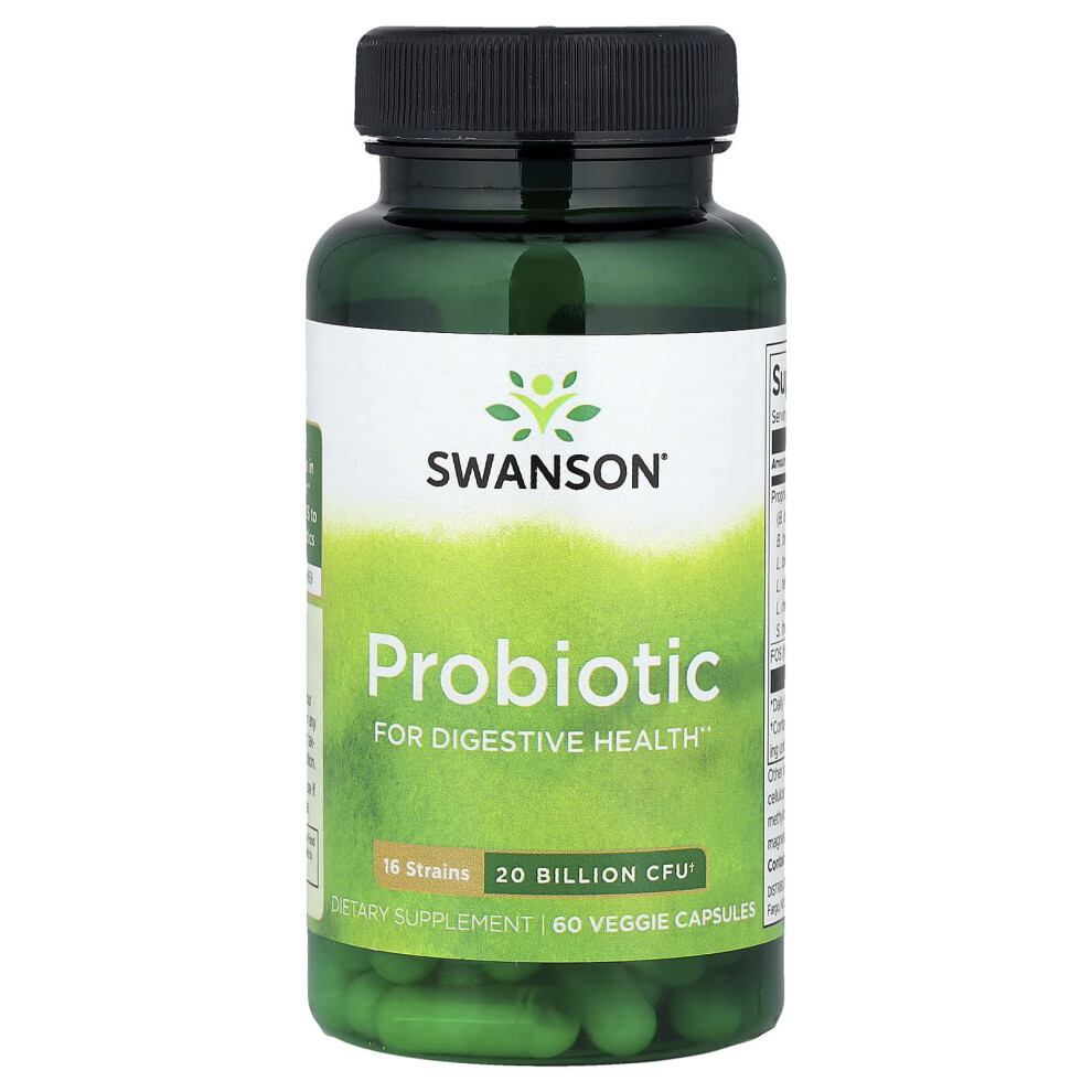 Swanson , Probiotic, 20 Billion Cfu, 60 Veggie Capsules