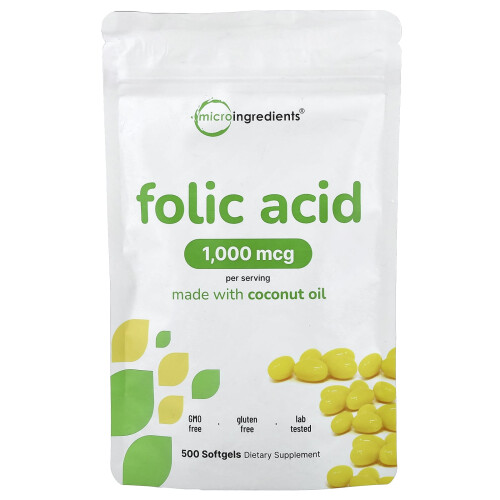 Micro Ingredients, Ακτιβική Κύηση, 1,000 mcg, 500 Συσκευές