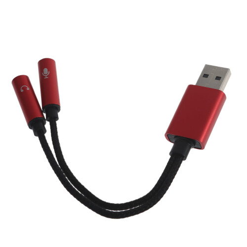 USB-A til 3,5 mm mikrofonheadsetadapter lydkort 2