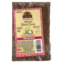 Okay Pure Naturals, Africana Zwarte Bar Zeep, Rosmarijn, 5,5 oz (156 g)