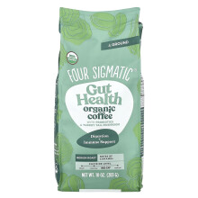 Four Sigmatic, Boldog Bél, Ökológiai Kávé a Probiotikussal és a Törökföldi Gombaival, Por, Középsúlyos, 12 oz (340 g)
