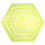 Regla hexagonal de acrílico transparente para acolchado, 22 cm. 4