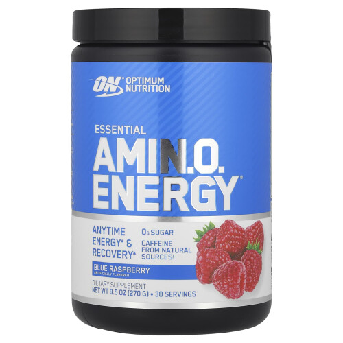 Optimum Nutrition Optimum Nutrition, Απαραίτητες Αμίνες.O. Ενέργεια, Blue Raspberry, 9.5 oz (270 g)
