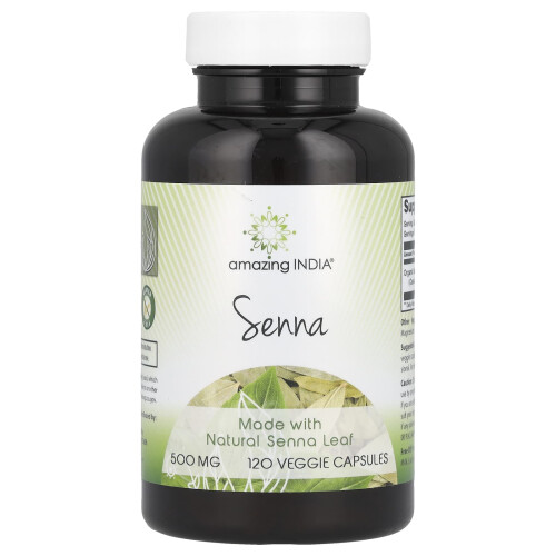 Senna, 500 mg, 120 Veggie Capsules