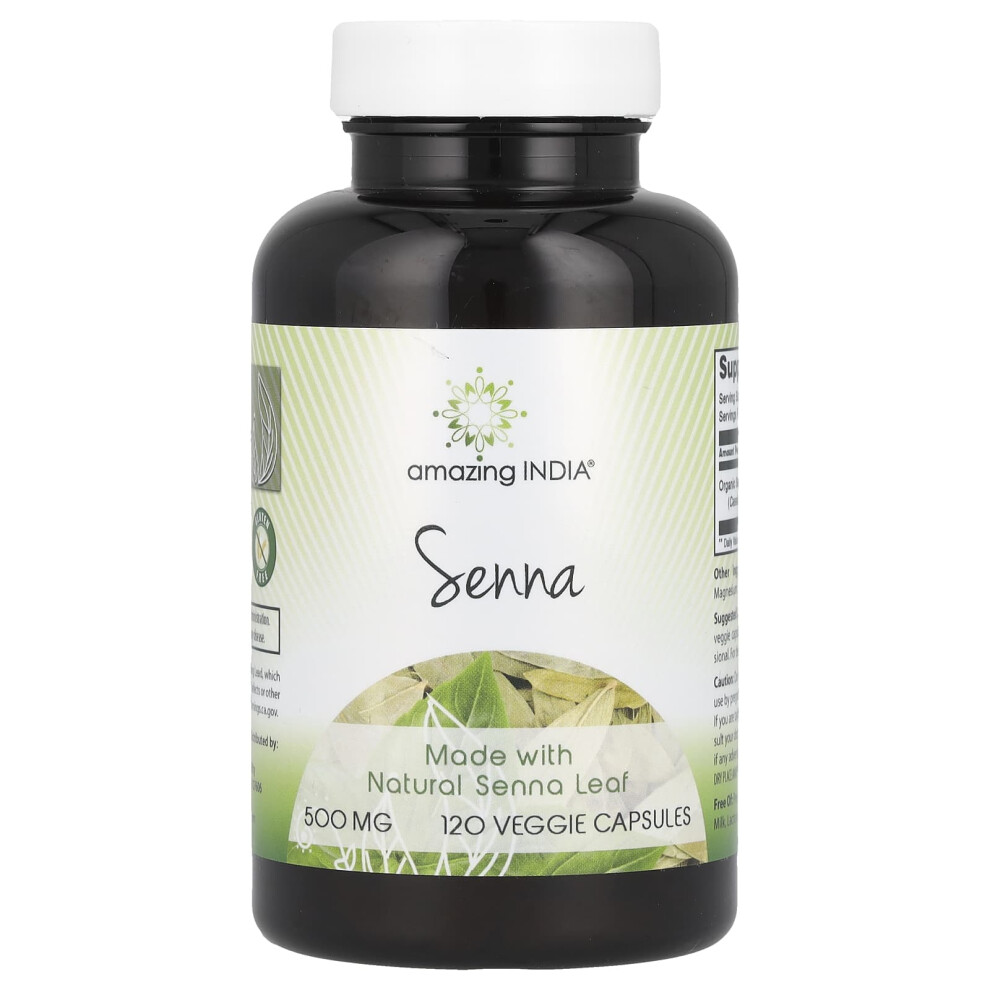 Amazing India , Senna 500 Mg 120 Veggie Capsules