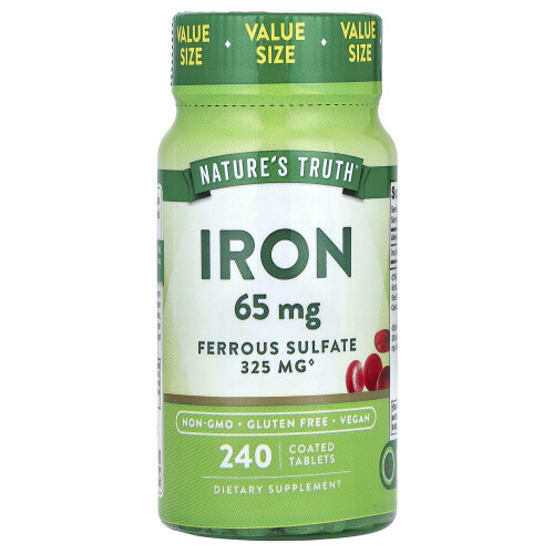 Nature's Truth, Eisen, 65 mg, 240 Coated Tabletten