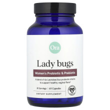 Ora, Coccinelle, Supplemento probiotico & prebiotico per donne, 60 Capsule