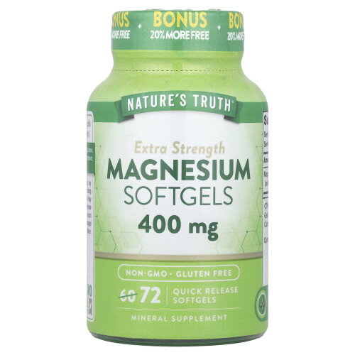 Nature's Truth, Extra Strength Magnesium, 400 mg, 72 Quick Release Softgels