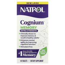 Natrol, Cognium Minne, Extra Stark, 200 mg, 60 Tabletter