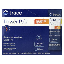 Trace Minerals Æ, Elektrolyt Stamina PowerPak, Tangerijn, 30 Pakketten, 0,18 oz (5 g) Elk