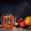 Halloween trä fotoram prydnad pumpa design 5