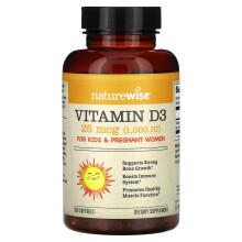 NatureWise, Vitamine D3, 25 mcg (1.000 IU), 360 Softgels