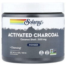 Solaray, aktiviertes Kohlenstoff-Pulver, 500 mg, 5,3 oz (150 g)