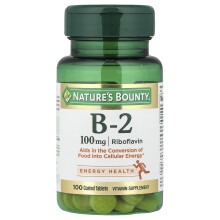 Nature's Bounty, Witamina B-2, 100 mg, 100 tabletek z warstwą