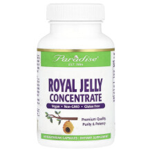 Paradise Herbs, Royal Jelly Concentraatio, 60 kasvispilleriä (500 mg per Pilleri)