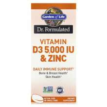 Garden of Life, Dr. Formulated, Vitamin D3 & Zinc, 30 Small Tabs