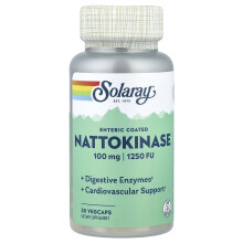 Solaray, Nattokinase, 100 mg (1.250 FU), 30 VegCaps