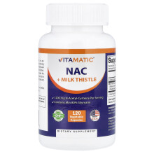 Vitamatic, NAC + Milchdistel, 120 pflanzliche Kapseln