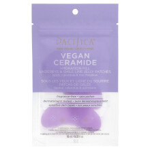Pacifica, Vegan Ceramid, Hydrering fylls underöga & lederlinje jelly-plåster, Doftfri, 4 plåster, 0,33 fl oz (10 ml)