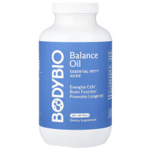 BodyBio, Balanceolie, Linolzuur (LA) & Linolenzuur (ALA) mengsel, 180 zachte capsules