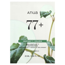 Anua, Herzelblätter 77 Beruhigende Schönheitsmaske, 1 Blatt, 0.84 fl oz (25 ml)