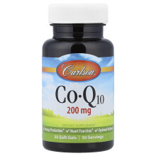 Carlson, CoQ10, 200 mg, 30 měkkých kapslí
