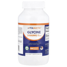 Vitamatic, Glycin, 300 Vegetariánských kapslí (666 mg na kapsli)