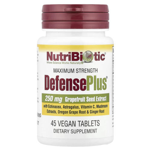 NutriBiotic, DefensePlus, Maximum-Stärke, 45 vegane Tabletten
