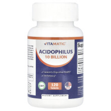 Vitamatic, Acidophilus, 10 Miljard CFU, 120 Tabletter