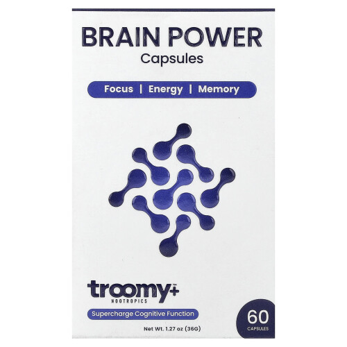 Troomy Nootropics, Poder Cerebral, 60 Cápsulas