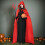 Βελούδινος μανδύας με κουκούλα για το Halloween – Στολή μάγισσας, βρικόλακα για 7