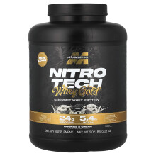 MuscleTech, Nitro Tech, 100% Proteína de Leche de Oro, Galletas y Crema, 5 lbs (2.27 kg)