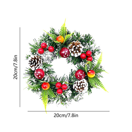 Guirlanda de Natal de rattan, decoração para porta de 50 cm (20 polegadas). 1