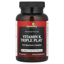 Futurebiotics, Witamina K Triple Play, 60 Kapsułki