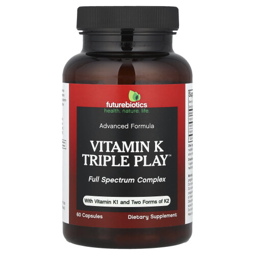 Futurebiotics, Vitamiini K Kolmipeli, 60 Kapseli
