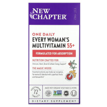 New Chapter, Každý den pro každou ženu 55+ Multivitamin, 72 Vegetariánské tablety