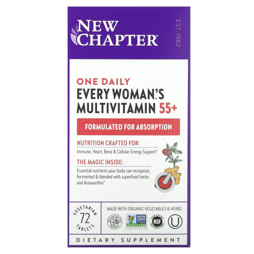 New Chapter, Every Woman's One Daily 55+ Πολυβιταμίνη, 72 Βεγέταριαν Τάμπλετες