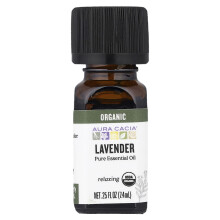 Aura Cacia, Czysty Olej Eteryczny, Organic Lawenda, 0,25 fl oz (7,4 ml)