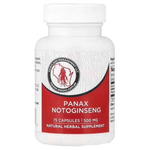 Dairyland Ginseng, Panax Notoginseng, 500 mg, 75 Φύλλα